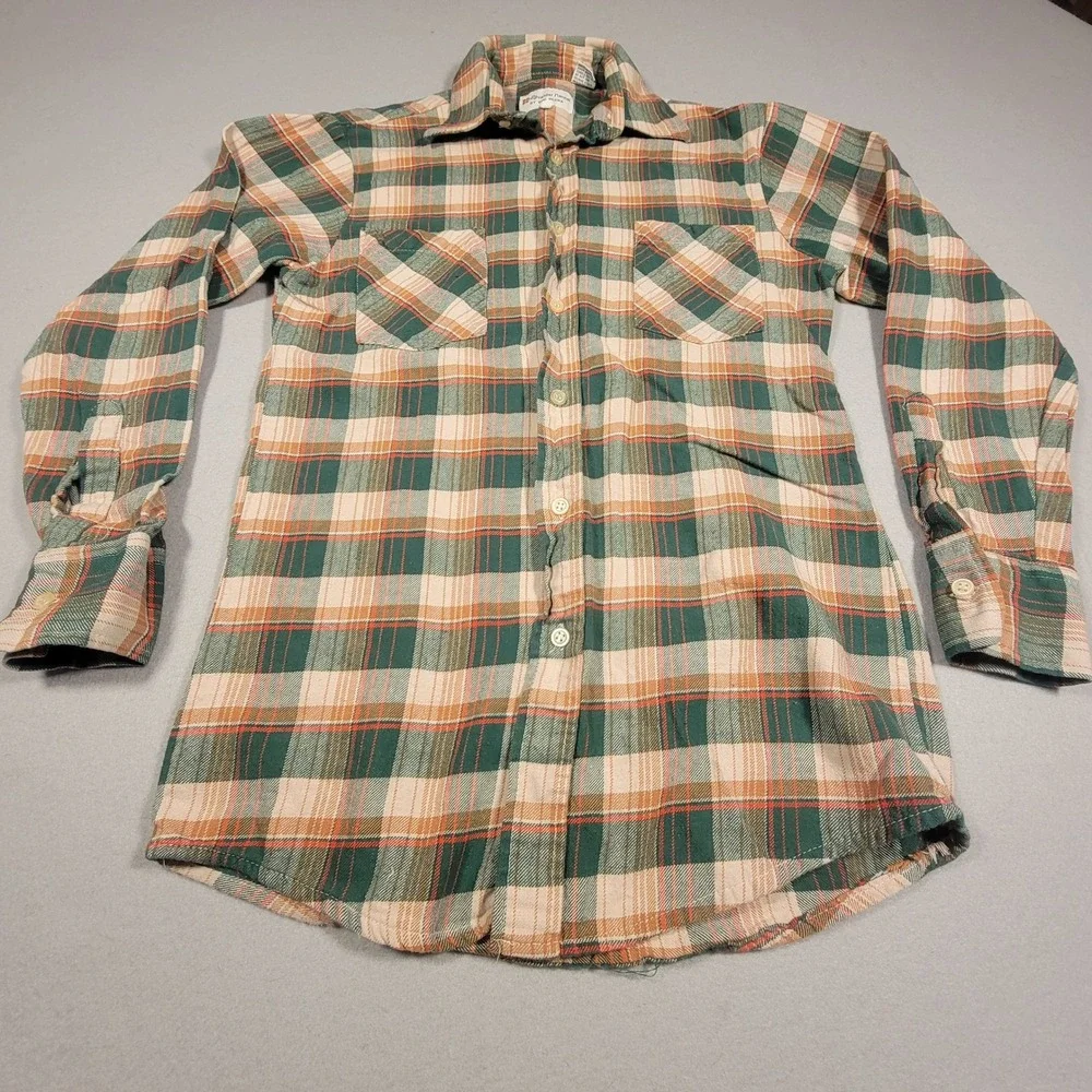 VTG Highlander Flannel by Bud Berma Men's Small Plaid Cotton Button Up Shirt - Picture 2 of 8